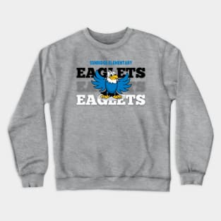 Soaring Eaglet on Greyscale Mascot Name Crewneck Sweatshirt